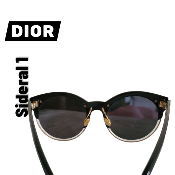 DIOR Black and Gold Sideral1 Round Frame J63Y1 Unisex Sunglasses main image 7